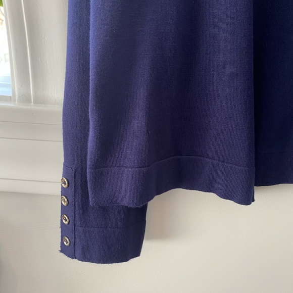 Tommy Hilfiger Women's Button Sleeve Cardigan NWT Women’s M Navy Blue - Picture 8 of 12